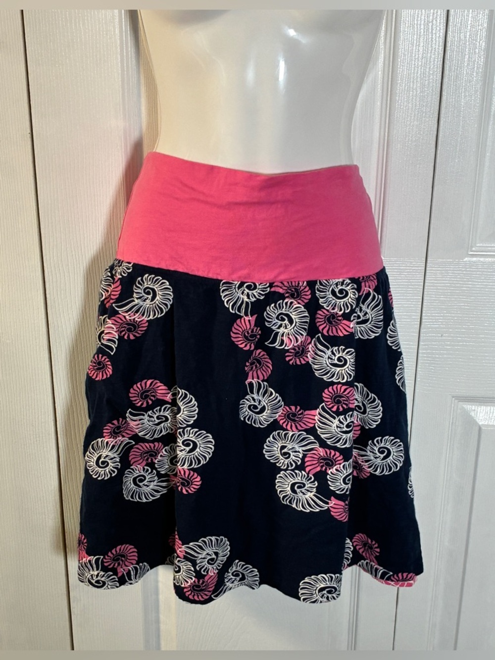West Indies Wear Beach Nautilus Seashell Contrast Reversible Skirt